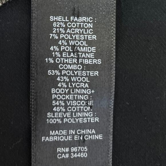 Rebecca Taylor Brown Wool Plaid Checkered Double Breasted Jacket Coat Blazer 8 - Picture 7 of 7